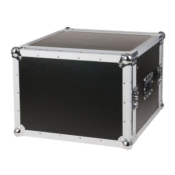 Flightcase 19″ rack 8 HE zwart
