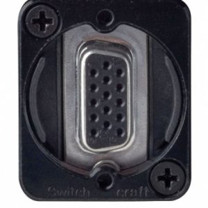 Switchcraft 15p VGA female >15p VGA female chass. deel zwart type EHHD15FFB