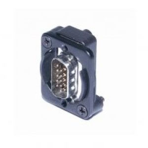 Switchcraft 15p VGA male >15p VGA male chass. deel zwart type EHHD15MMB