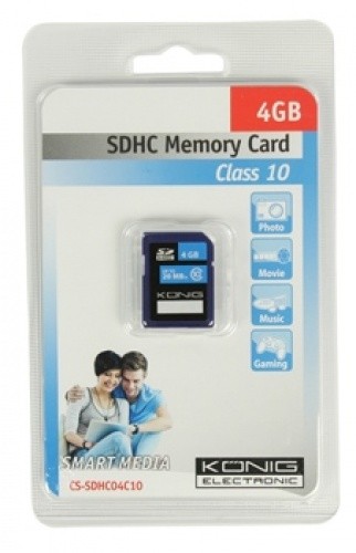 4 GB hoge capaciteit SDHC geheugenkaart klasse 10