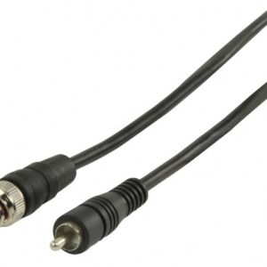 RCA male > BNC male video kabel 2 m zwart 5mm doorsnede