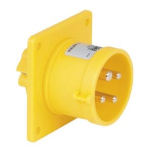 CEE 16A 110V 4p Socket Male Yellow, IP44
