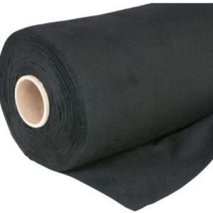 Deko Flanel 1,3 m x 60m rol zwart 160gr/m2 DIN4102B1