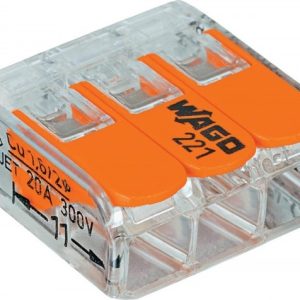 Wago 221-413 verbindingsklem 3x 0,14 t/m 4qmm max. 32A