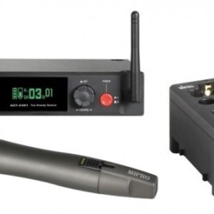 Mipro ACT-2401 set 1x ACT-2401 ontvanger 1x ACT-24HC handmicrofoon 1x MP-80 lader NIET MEER LEVERBAAR