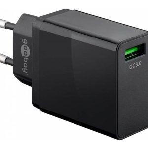 240V USB snel lader 5V/3A (QC3.0) 18W met 1x USB-A uitgang zwart