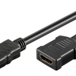 HDMI verleng kabel 1m male > female verguld type 1.4 met Ethernet en 3D support