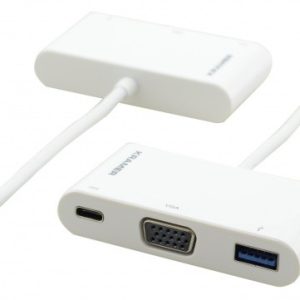 Kramer USB 3.1 type C naar VGA , USB A, USB C verloop kabel 15cm