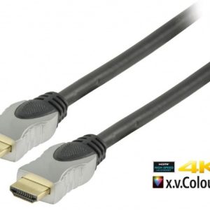 4K HDMI > HDMI kabel 5m donker grijs max. 3840 x 2160 met High Speed Ethernet
