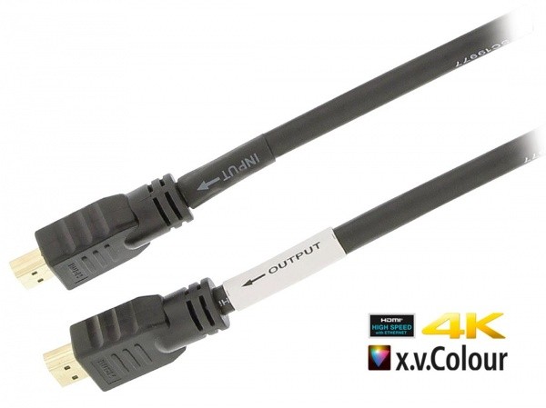 4K HDMI > HDMI kabel 30m zwart max. 3840 x 2160 met High Speed Ethernet - Afbeelding 2