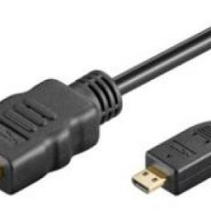 HDMI micro (D) > HDMI (A) kabel 1m met Ethernet en 3D support