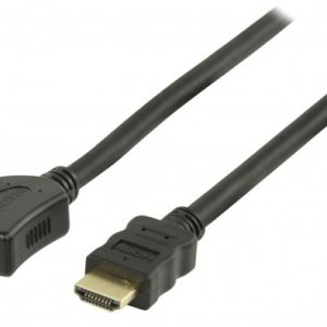 4K HDMI male > HDMI female kabel 1m zwart max. 3840 x 2160 met High Speed Ethernet