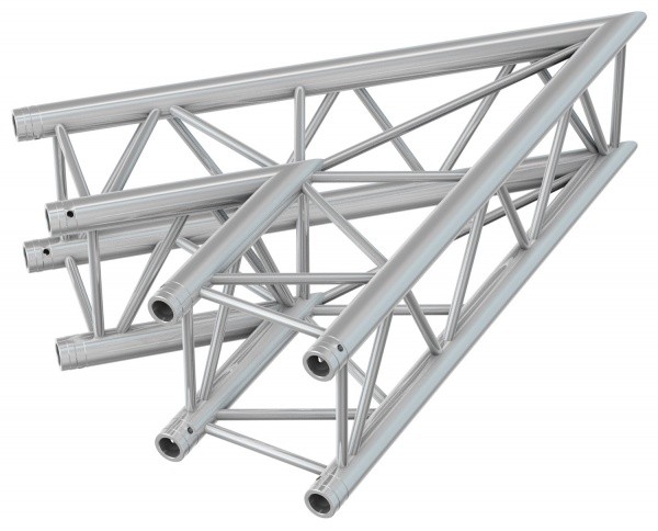 Vlakke hoek 45o voor vierkante FQ30 Truss inclusief 4 voudige FQ30 koppelset - Afbeelding 2