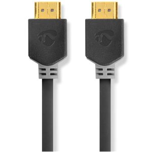 4K HDMI > HDMI kabel 0,5m donker grijs max. 3840 x 2160 met High Speed Ethernet