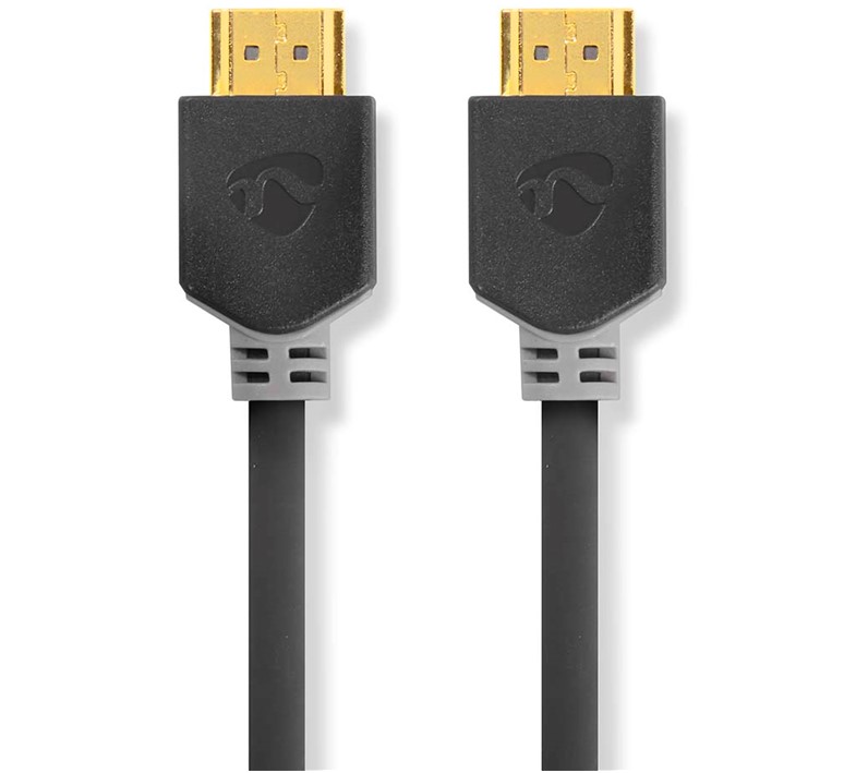 4K HDMI > HDMI kabel 0,5m donker grijs max. 3840 x 2160 met High Speed Ethernet - Afbeelding 2