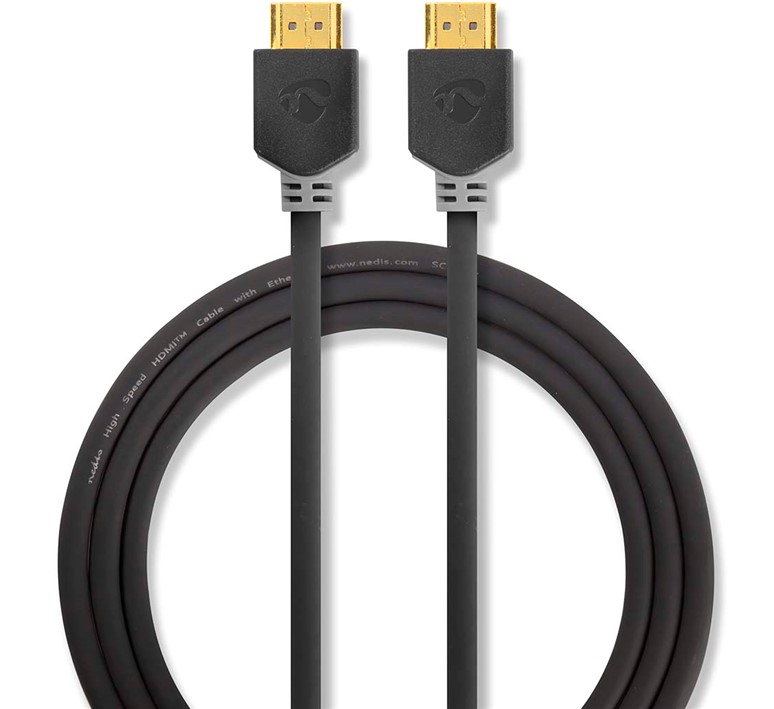 4K HDMI > HDMI kabel 1m donker grijs max. 3840 x 2160 met High Speed Ethernet - Afbeelding 4