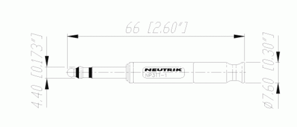 Neutrik Bantam Phoneplug rood - Afbeelding 3