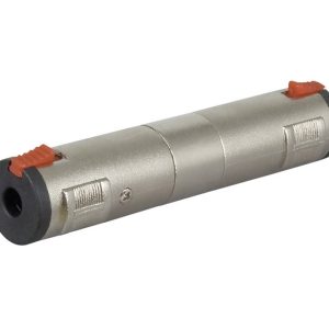 6,3mm jack stereo female > 6,3mm jack stereo female adapter met vergrendeling