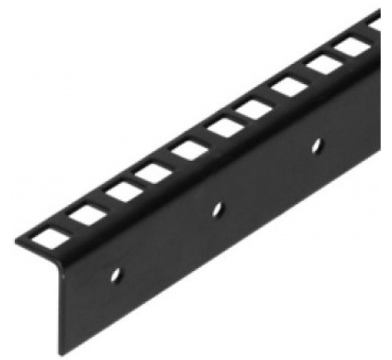 8HE rackprofiel 2mm staal zwart per strip - Afbeelding 2