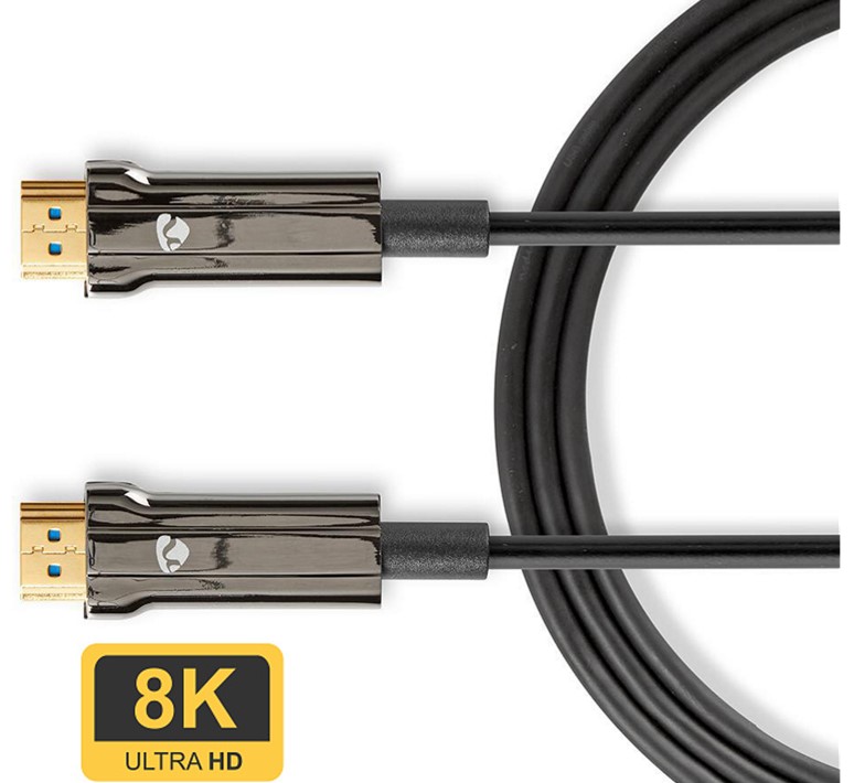 8K HDMI > HDMI Optische kabel 75m zwart max. 8K/60Hz met High Speed Ethernet - Afbeelding 2