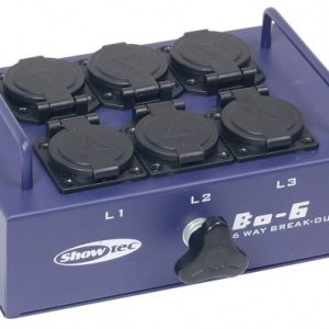 BO-6-PW Breakoutbox 6x Schuko CEE 16A/5p. In