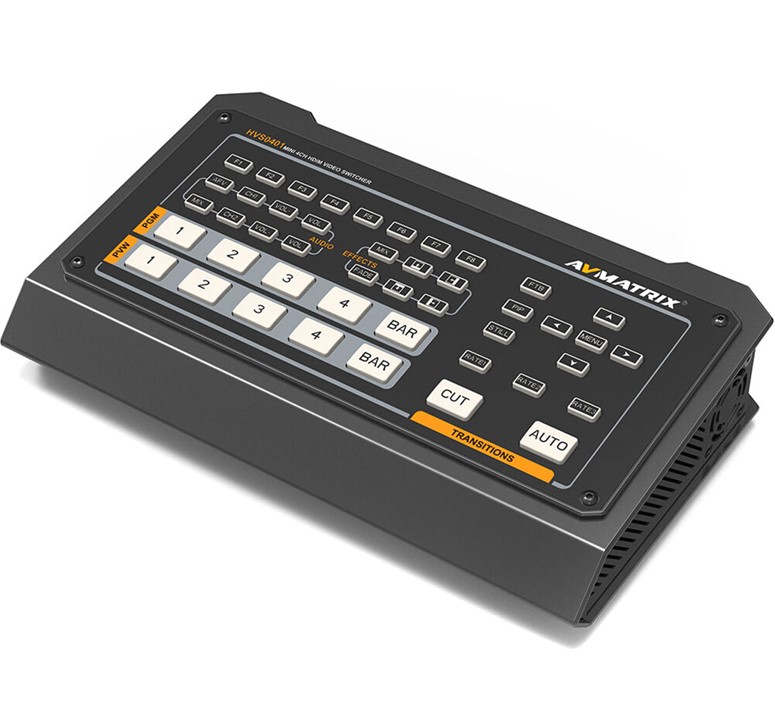 AV Matrix HVS0401 4 kanaals HDMI mini live video mixer/streamer NIET MEER LEVERBAAR ZIE RSHVS0402U