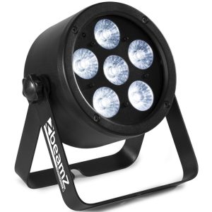 BeamZ Pro BAC-300 compacte Alu Par 6x 8W RGBW 4 in 1 incl. IR bediening AANBIEDING VAN € 149,–