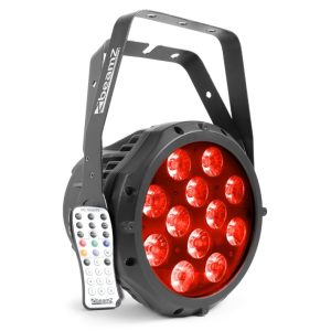 BeamZ Pro BWA-412 Alu LED PAR IP65 12x 18W 6 in 1 RGBWA-UV LED’s DMX & IR