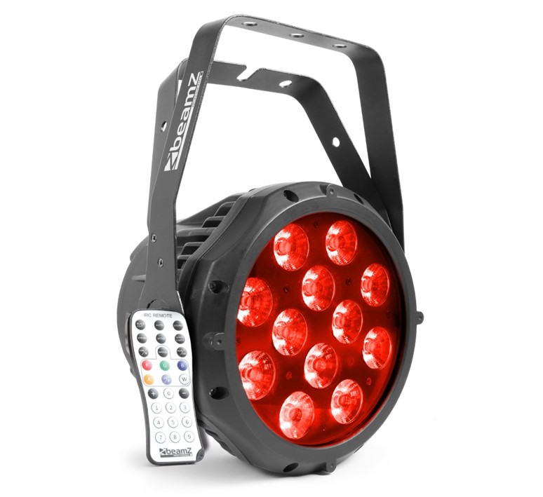 BeamZ Pro BWA-412 Alu LED PAR IP65 12x 18W 6 in 1 RGBWA-UV LED’s DMX & IR - Afbeelding 2