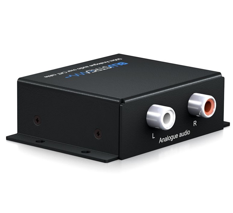 Blustream PAC-500AU passieve audio over CAT-kabel verleng set voor analoge audiosignalen tot 500m - Afbeelding 2