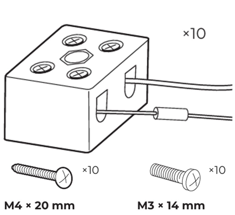 Bose Professional keramisch aansluitblok met thermische zekering set van 10 stuks - Afbeelding 3