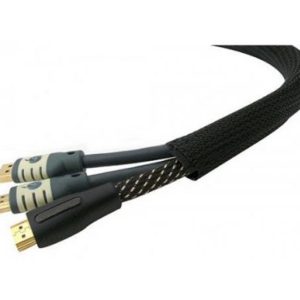 Bosscom kabel hoes met klittenband 30mm zwart per meter