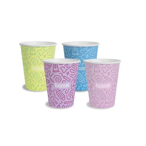 Monoart Graffiti Papieren Drinkbekers 200 mL - Diverse Kleuren