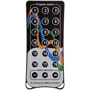 Losse IR afstandsbediening voor Showtec Quick DMX rack 1024 DMX kanalen met 18 presets