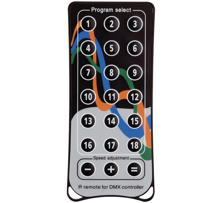 Losse IR afstandsbediening voor Showtec Quick DMX rack 1024 DMX kanalen met 18 presets - Afbeelding 2
