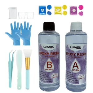 Lukana A+B Epoxy Hars Resin – 500gr – Transparant – Sieraden Maken