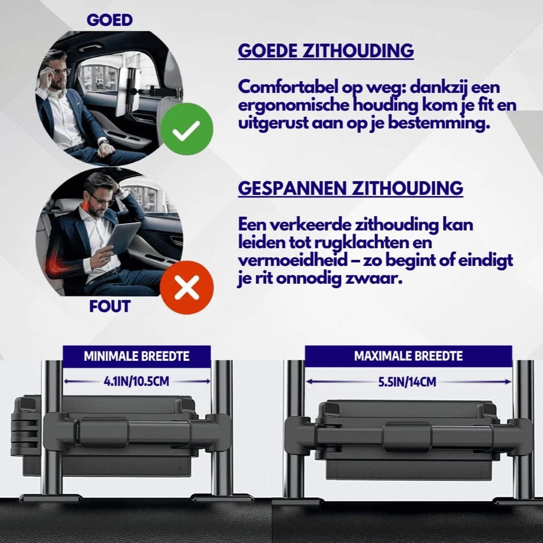 Lukana Tablet houder auto hoofdsteun met verstelbare arm - Afbeelding 4