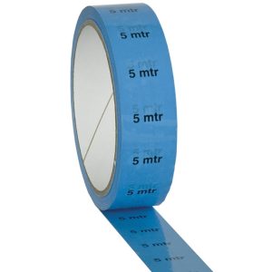 Markeer Tape 25mm/33m 5m indicatie Blauw