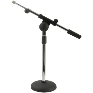 Microfoon tafel statief met verstelbare arm chroom 1,5kg