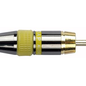 RCA plug verguld geel