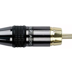 RCA plug verguld zwart OP=OP de laatste