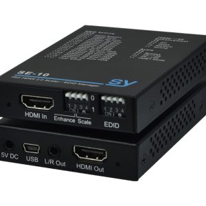 SY Electronics SY-SE-10 4K 18 Gbps HDMI 2.0 scaler, versterker en EDID manager met testbeeld generator