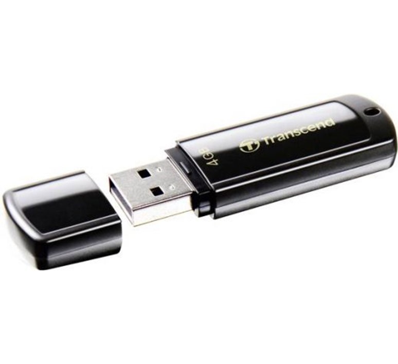 Transcend JetFlash 350 USB stick 4 GB USB 2.0 zwart - Afbeelding 2