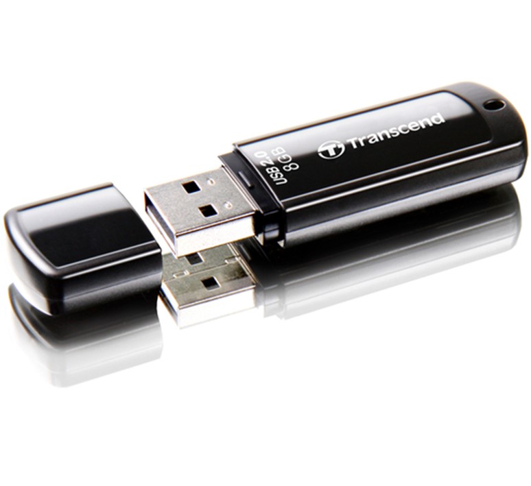 Transcend JetFlash 350 USB stick 8 GB USB 2.0 zwart